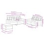 Sofa set with cushions 3 pieces light gray fabric by , Sofas - Ref: Foro24-3201282, Price: 465,81 €, Discount: %
