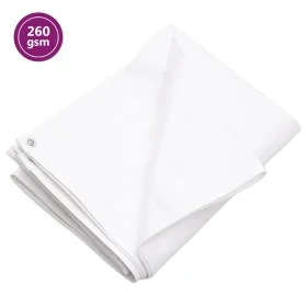 White HDPE tarpaulin 260 g/m² 4x5 m by , Waterproof tarpaulins - Ref: Foro24-151599, Price: 51,30 €, Discount: %