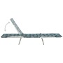 Folding loungers 2 units steel and leaf print fabric by , Loungers - Ref: Foro24-310346, Price: 86,56 €, Discount: %