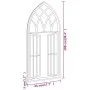 Espejo de jardín hierro negro para exterior 100x45 cm de , Espejos - Ref: Foro24-318362, Precio: 120,21 €, Descuento: %