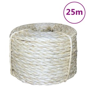 100% sisal rope 6 mm 25 m by , Ropes and metal cords - Ref: Foro24-155012, Price: 14,21 €, Discount: %
