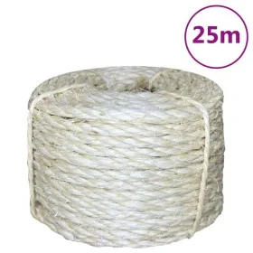 100% sisal rope 6 mm 25 m by , Ropes and metal cords - Ref: Foro24-155012, Price: 17,06 €, Discount: %