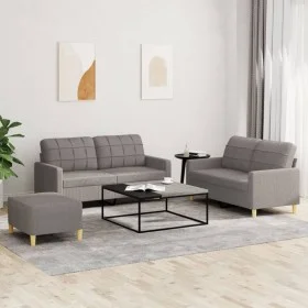 Sofa set with cushions 3 pieces taupe gray fabric by , Sofas - Ref: Foro24-3201289, Price: 460,33 €, Discount: %