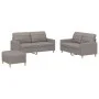 Juego de sofás con cojines 3 piezas tela gris taupe de , Sofás - Ref: Foro24-3201289, Precio: 461,24 €, Descuento: %