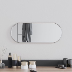 Espejo de pared ovalado plateado 50x20 cm de , Espejos - Ref: Foro24-348189, Precio: 20,59 €, Descuento: %