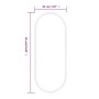 Espejo de pared ovalado plateado 50x20 cm de , Espejos - Ref: Foro24-348189, Precio: 20,59 €, Descuento: %