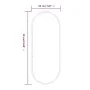 Espejo de pared ovalado plateado 50x20 cm de , Espejos - Ref: Foro24-348189, Precio: 19,58 €, Descuento: %