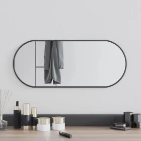 Black oval wall mirror 60x25 cm by , Mirrors - Ref: Foro24-348204, Price: 31,99 €, Discount: %