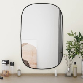 Espejo de pared negro 70x45 cm