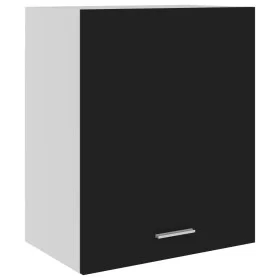 Schwarzer Küchenhängeschrank aus Holzwerkstoff, 50 x 31 x 60 cm von , Küchenschränke - Ref: Foro24-801261, Preis: 57,77 €, Ra...