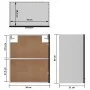 Schwarzer Küchenhängeschrank aus Holzwerkstoff, 50 x 31 x 60 cm von , Küchenschränke - Ref: Foro24-801261, Preis: 57,77 €, Ra...