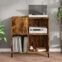 Scheibenschrank aus geräuchertem Eichensperrholz, 84,5 x 38 x 89 cm von , CD- und DVD-Speicher - Ref: Foro24-832002, Preis: 7...
