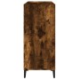 Mueble discos madera contrachapada roble ahumado 84,5x38x89 cm