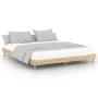 Sonoma oak engineered wood bed frame 140x200 cm by , Beds and slatted bases - Ref: Foro24-832040, Price: 118,57 €, Discount: %