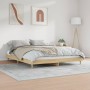 Bettgestell aus Sonoma-Eiche-Holzwerkstoff, 140 x 200 cm von , Betten und Lattenroste - Ref: Foro24-832040, Preis: 120,38 €, ...