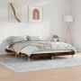 Smoked oak engineered wood bed frame 140x200cm by , Beds and slatted bases - Ref: Foro24-832042, Price: 110,00 €, Discount: %