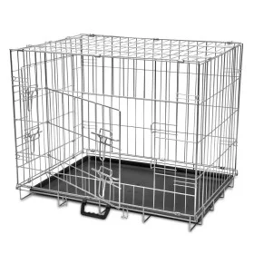 Metal folding dog crate M by vidaXL, Pet carriers and boxes - Ref: Foro24-170216, Price: 63,03 €, Discount: %