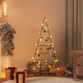 Árbol de Navidad para decoración metal negro 125 cm