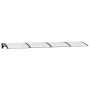 Black and transparent polycarbonate door canopy 400x75 cm by , Awnings - Ref: Foro24-153597, Price: 102,84 €, Discount: %