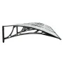 Marquesina puerta policarbonato negro y transparente 400x75 cm de , Toldos - Ref: Foro24-153597, Precio: 100,70 €, Descuento: %