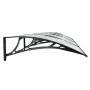 Schwarzes und transparentes Polycarbonat-Türvordach, 400 x 75 cm von , Markisen - Ref: Foro24-153597, Preis: 102,84 €, Rabatt: %