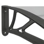 Marquesina puerta policarbonato negro y transparente 400x75 cm de , Toldos - Ref: Foro24-153597, Precio: 100,70 €, Descuento: %