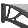 Schwarzes und transparentes Polycarbonat-Türvordach, 400 x 75 cm von , Markisen - Ref: Foro24-153597, Preis: 102,84 €, Rabatt: %
