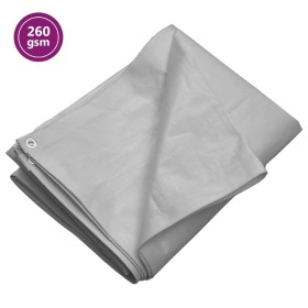 Lona HDPE gris 260 g/m² 6x6 m