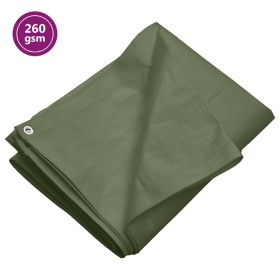 Lona HDPE verde 260 g/m² 3x3 m