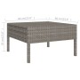 Set de muebles de jardín 5 pzas y cojines ratán sintético gris