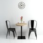 Mesa de bar bistró MDF y acero redonda 60x75 cm color roble by , Kitchen and dining tables - Ref: Foro24-245612, Price: 100,2...