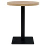 Mesa de bar bistró MDF y acero redonda 60x75 cm color roble by , Kitchen and dining tables - Ref: Foro24-245612, Price: 100,2...