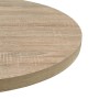 Mesa de bar bistró MDF y acero redonda 60x75 cm color roble by , Kitchen and dining tables - Ref: Foro24-245612, Price: 100,2...