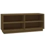 Massives Pinienholz-Schuhregal in Honigbraun 110x34x45 cm von , Schuhregale und Schuhorganisatoren - Ref: Foro24-813543, Prei...