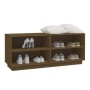 Armario zapatero madera maciza de pino marrón miel 110x34x45 cm by , Shoe racks and shoe organizers - Ref: Foro24-813543, Pri...