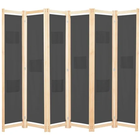 Sechsflügeliger Raumteiler aus grauem Stoff, 240x170x4 cm. von , Raumteiler - Ref: Foro24-248178, Preis: 79,82 €, Rabatt: %