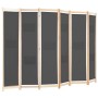 Biombo divisor de 6 paneles de tela gris 240x170x4 cm de , Divisores de ambientes - Ref: Foro24-248178, Precio: 76,98 €, Desc...