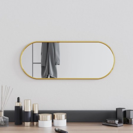 Espejo de pared ovalado dorado 50x20 cm by , Mirrors - Ref: Foro24-348196, Price: 28,39 €, Discount: %