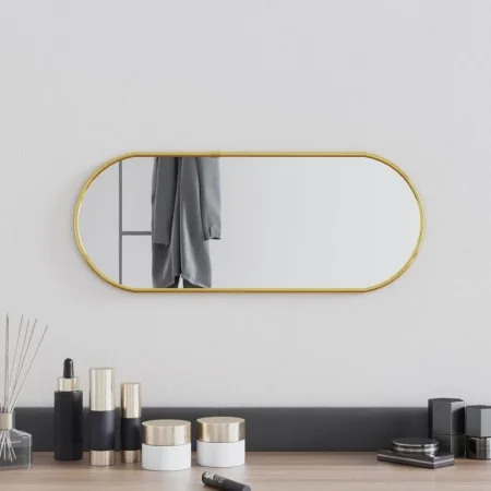 Espejo de pared ovalado dorado 50x20 cm de , Espejos - Ref: Foro24-348196, Precio: 27,78 €, Descuento: %