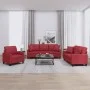 Juego de sofás con cojines 3 piezas cuero sintético rojo tinto by , Sofas - Ref: Foro24-3201351, Price: 642,51 €, Discount: %