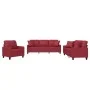 Juego de sofás con cojines 3 piezas cuero sintético rojo tinto by , Sofas - Ref: Foro24-3201351, Price: 642,51 €, Discount: %