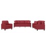 Sofagarnitur mit 3-teiligen Kissen aus künstlichem rotem Leder. von , Sofas - Ref: Foro24-3201351, Preis: 652,13 €, Rabatt: %