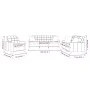 Sofagarnitur mit 3-teiligen Kissen aus künstlichem rotem Leder. von , Sofas - Ref: Foro24-3201351, Preis: 640,47 €, Rabatt: %