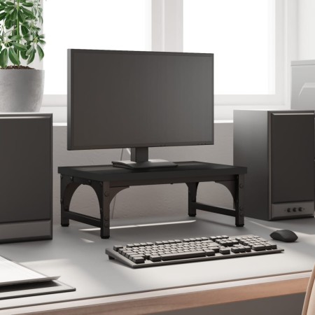 Soporte para pantalla madera de ingeniería negro 37x23x14 cm by , Computer bases and risers - Ref: Foro24-833995, Price: 18,6...
