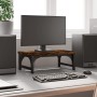 Soporte de pantalla madera ingeniería roble ahumado 37x23x14 cm by , Computer bases and risers - Ref: Foro24-833997, Price: 1...