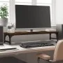 Soporte de pantalla madera ingeniería marrón roble 85x23x15,5cm by , Computer bases and risers - Ref: Foro24-834009, Price: 2...