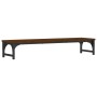 Soporte de pantalla madera ingeniería marrón roble 85x23x15,5cm by , Computer bases and risers - Ref: Foro24-834009, Price: 2...