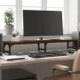 Soporte pantalla madera ingeniería marrón roble 105x23x15,5 cm by , Computer bases and risers - Ref: Foro24-834014, Price: 30...