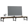Soporte pantalla madera ingeniería marrón roble 105x23x15,5 cm by , Computer bases and risers - Ref: Foro24-834014, Price: 30...