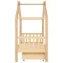 Kinderbettstruktur mit massivem Kiefernholzschubladen 80x160 cm. von , Kinderbetten und Betten für Kinder - Ref: Foro24-32214...
